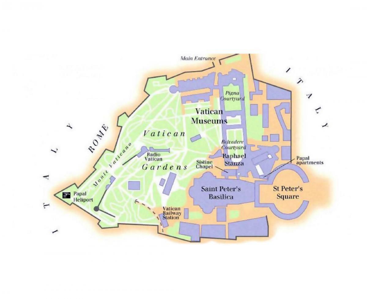 bản đồ của Vatican bảo tàng và nguyện sistine