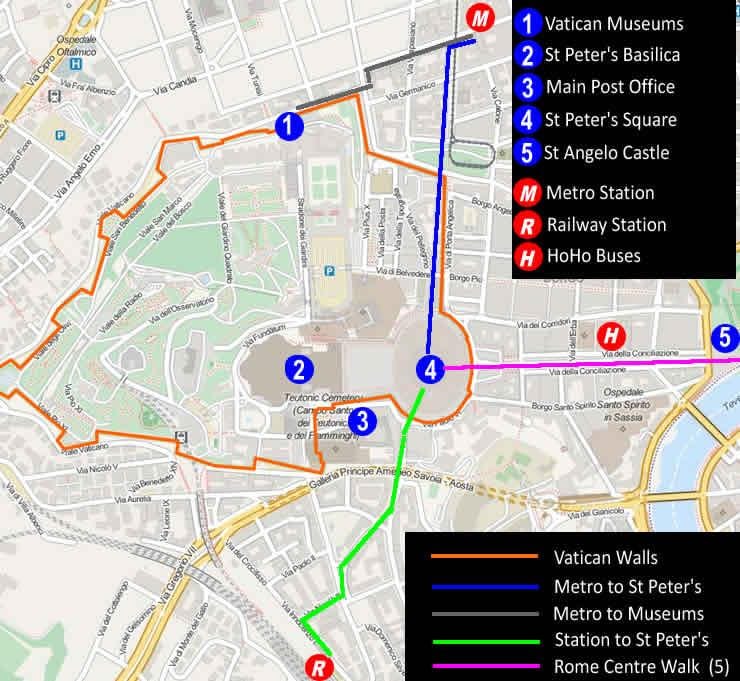 lối vào Vatican bảo tàng bản đồ