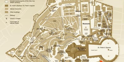 Bản đồ của cuộc khai quật văn phòng thành phố Vatican