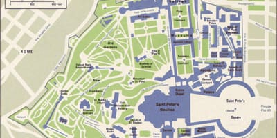Bản đồ của thành phố Vatican và khu vực xung quanh
