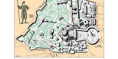 Bản đồ của Vatican bảo tàng bố trí