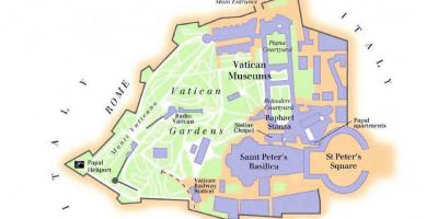 Bản đồ của Vatican bảo tàng bố trí