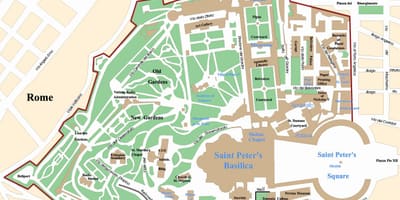 Bản đồ của Vatican trên